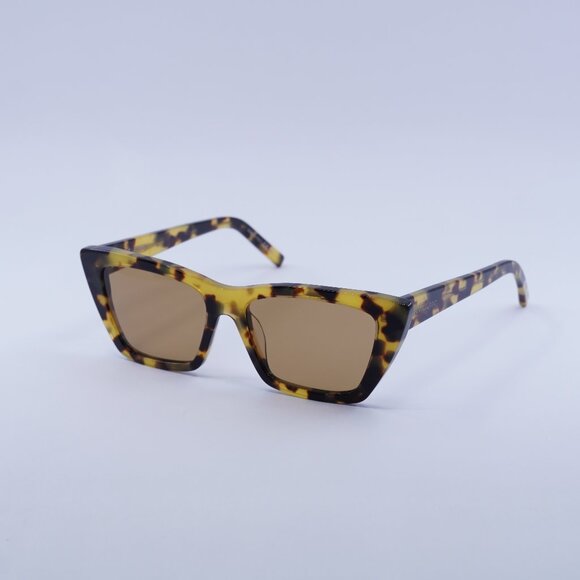 🕶️New Saint Laurent SL276 MICA 037 Sunglasses -Shiny Havana Frame, Brown Lenses - Picture 1 of 11